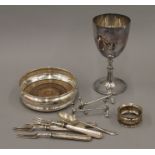 A quantity of various silver and silver plate.