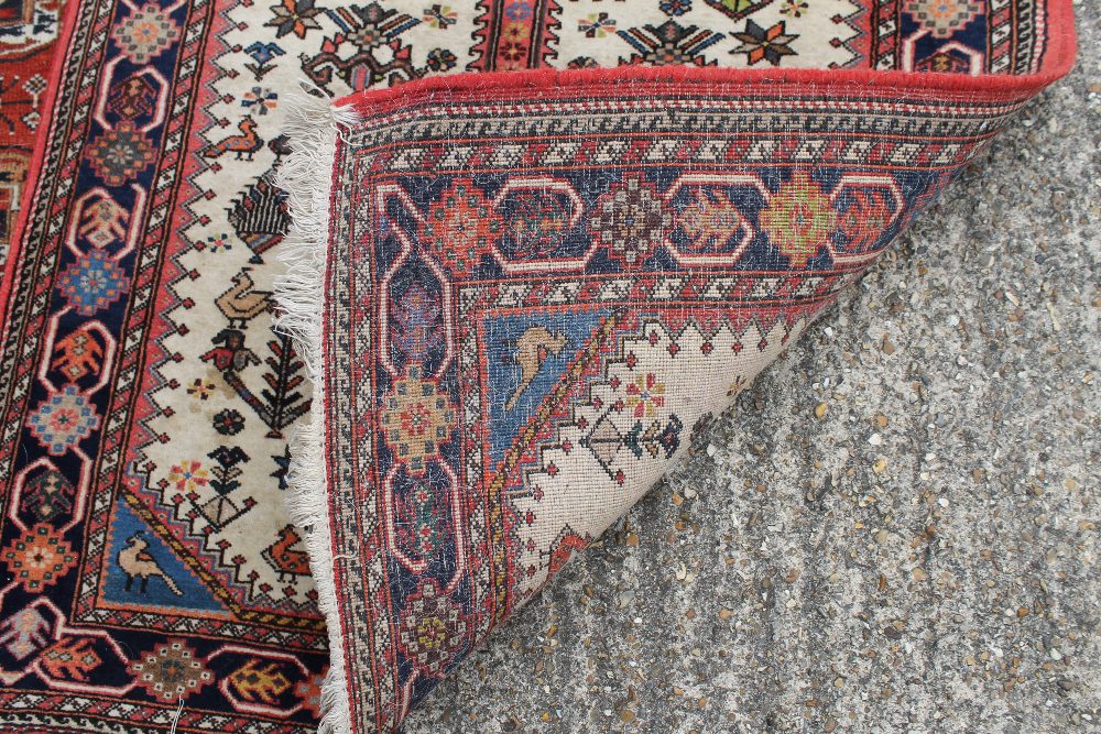 Three Persian wool rugs. The largest 131 x 205 cm. - Image 5 of 7