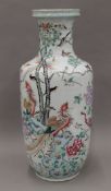 A 19th century Chinese famille verte porcelain vase. 44 cm high.