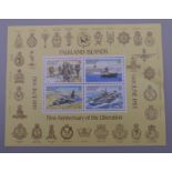 A Falkland Island stamp group, 14th June 1982 - 14th June 1983 Anniversary of the Liberation.