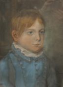 ENGLISH SCHOOL, A Portrait of a Choir Boy, watercolour, framed and glazed. 29.5 x 39.5 cm.