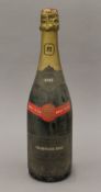 A bottle of Perrier-Jouet Champagne Rose 1976.