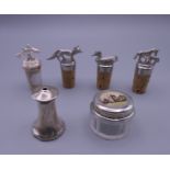 Four cork bottle stoppers,