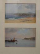 H W HICKS, Views of the River Exe, watercolours, both signed, a pair,