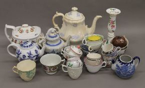 A quantity of various 18th/19th century English porcelain.