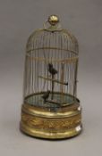 An early 20th century birdcage automaton. 51 cm high.