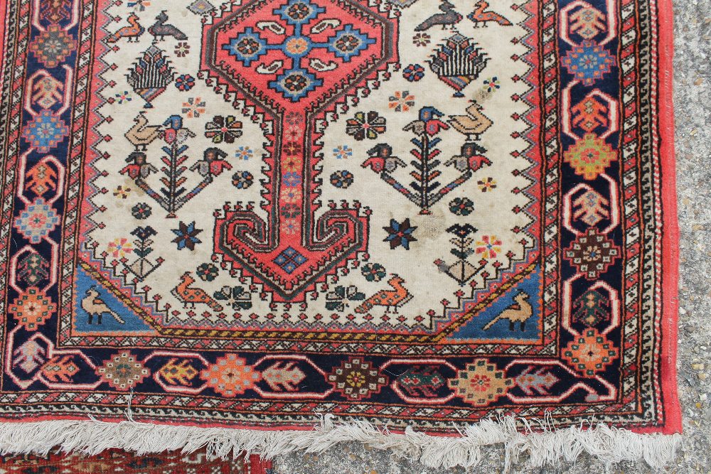 Three Persian wool rugs. The largest 131 x 205 cm. - Image 4 of 7