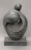 A large abstract bronze figure. 89 cm high.