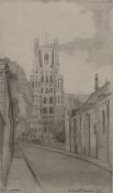 A print of Ely Cathedral, signed in pencil to margin by David P Housden and dated '91,