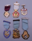 A collection of Masonic medals (6)