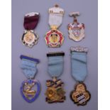 A collection of Masonic medals (6)