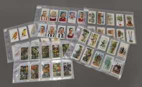 Six sets of John Player and Wills cigarette cards pertaining to football, cycling, gardening,