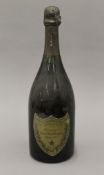 A bottle of Dom Perignon Brut Champagne 1970.