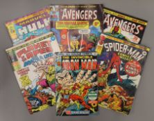 A quantity of vintage comics.