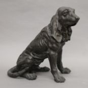 A bronze model of a dog. 35 cm high.