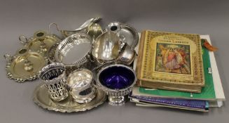 A quantity of miscellaneous items, including silver plate, books, etc.