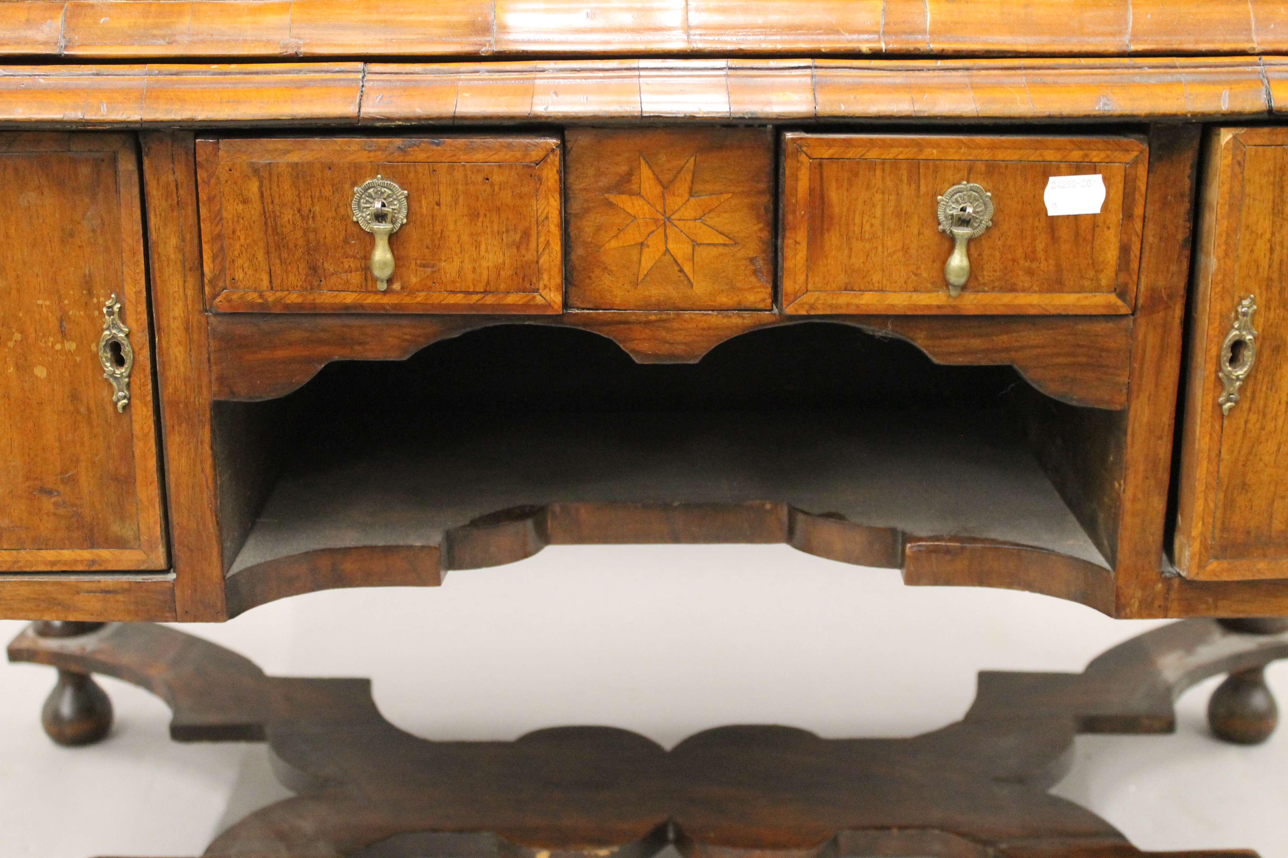 An 18th century walnut chest on stand. 101 cm wide x 129.5 cm high. - Image 12 of 12