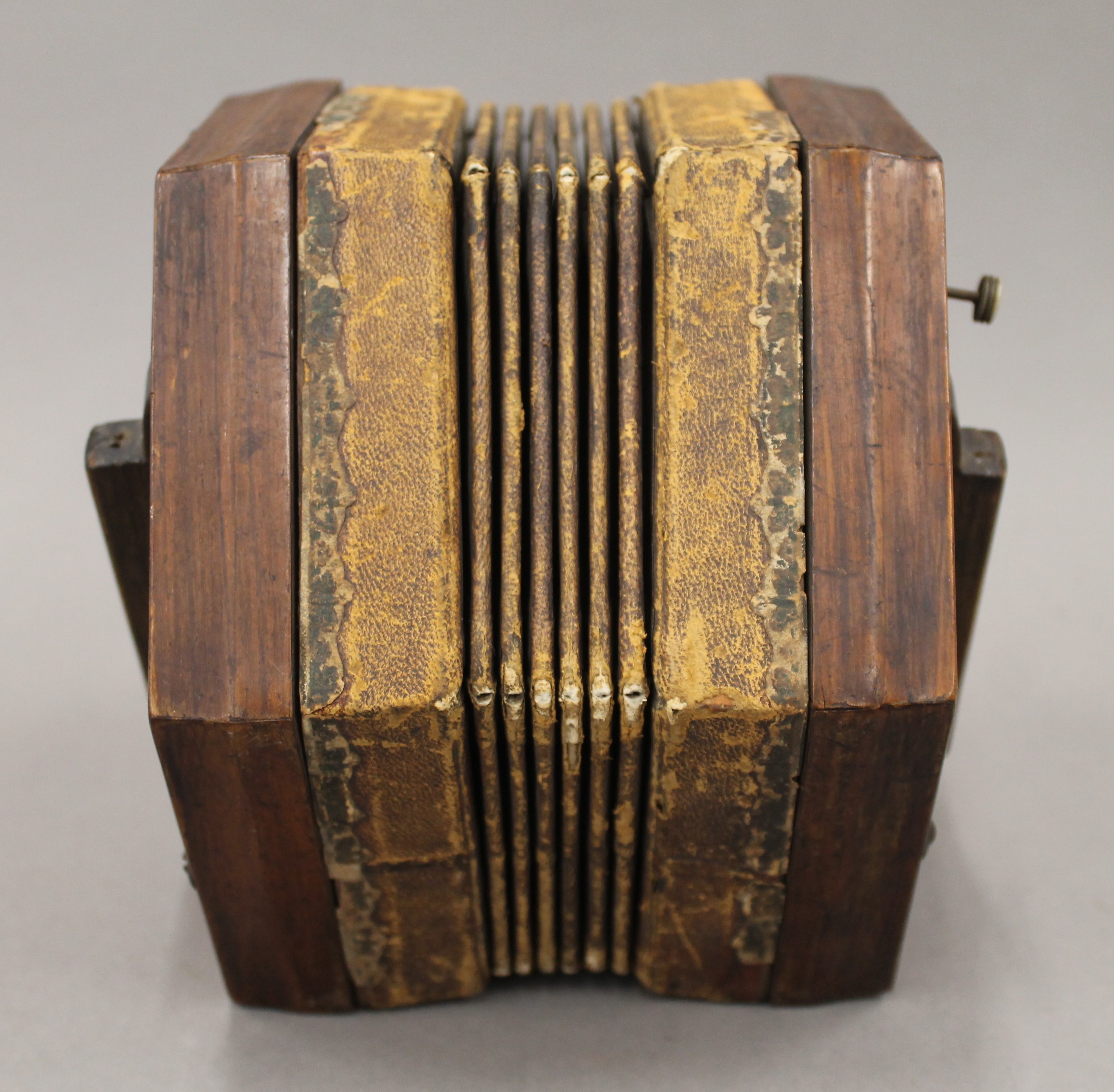 A Victorian rosewood concertina. 19 cm wide. - Image 2 of 4