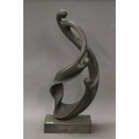 A large abstract bronze model. 62 cm high.