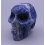 A lapis skull. 6 cm high.