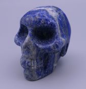 A lapis skull. 6 cm high.