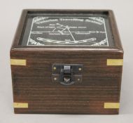 A boxed sextant. The box 11 cm wide.