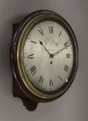 A 19th century mahogany fusee dial clock, the dial inscribed ''For Thomas Satcher of London''.