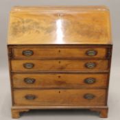 A George III mahogany bureau. 99 cm wide.