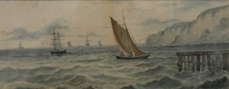 ENGLISH SCHOOL, Coastal Scene, watercolour, indistinctly signed and dated to reverse,