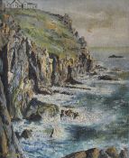 COLIN SPRING, Land's End, oil on canvas, framed. 49.5 x 60 cm.