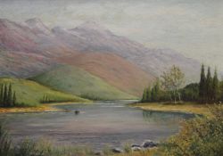 M B OSWALD, Loch Long, oil on board, framed. 48.5 x 34.5 cm.