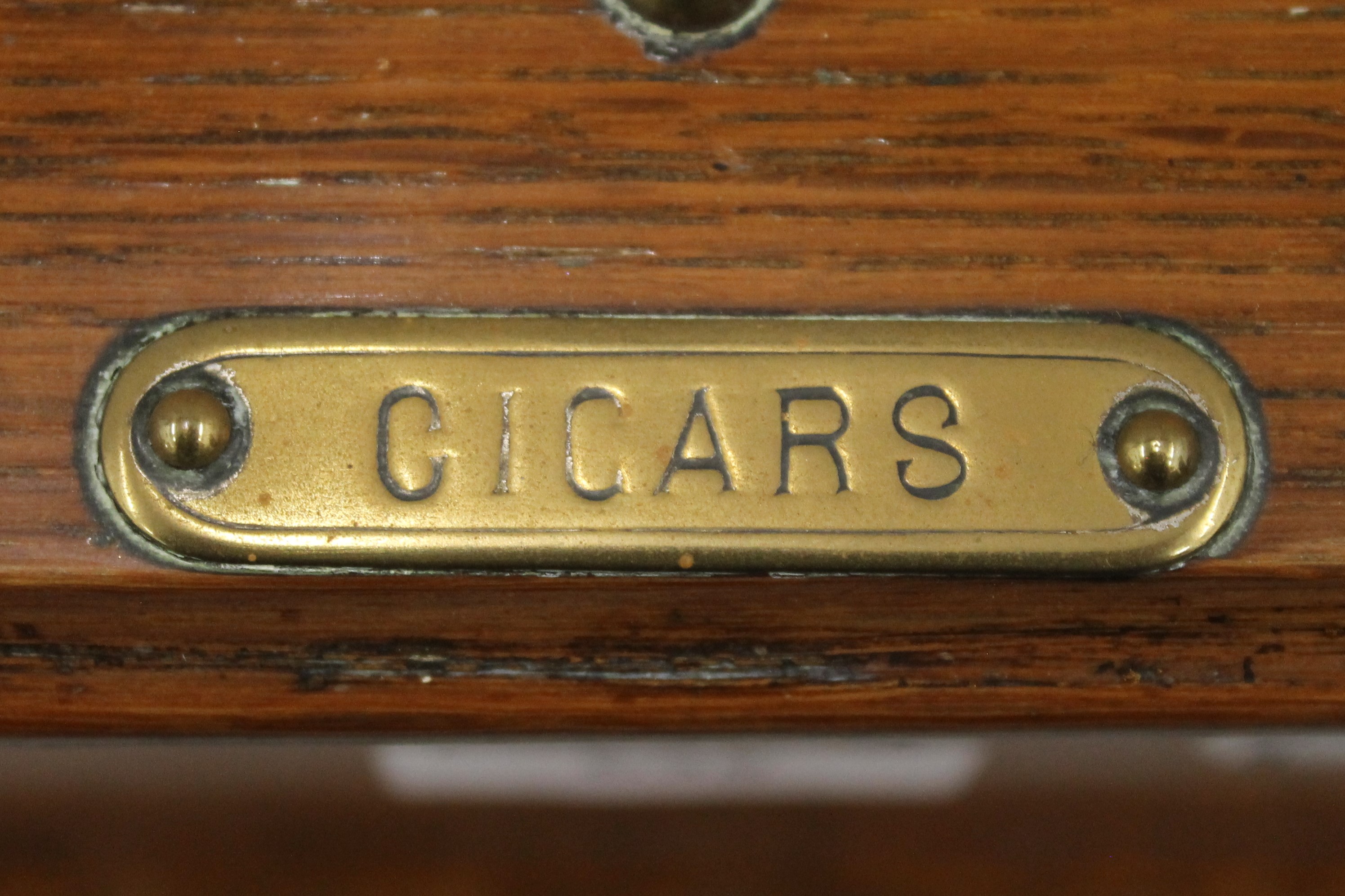 A Victorian brass mounted oak cigar box. 29 cm wide. - Image 6 of 7