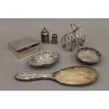 A quantity of silver and silver plate. 80.4 grammes of weighable silver.