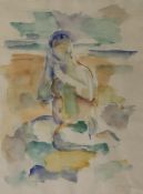 FRISO TEN HOLT (1921-1997) Dutch, Seated Nude, watercolour, signed and dated '63, framed and glazed.