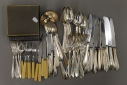 A quantity of silver plated cutlery.