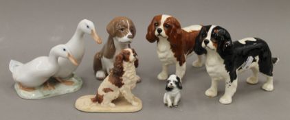 A quantity of Beswick and Copenhagen porcelain animals, etc.