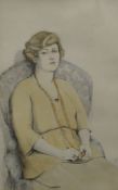 I G NEVILL, A Portrait of a Seated Lady, pencil and watercolour, signed and dated 1921,