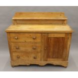 A Victorian pine low dresser. 133 cm wide.