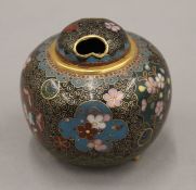 A small cloisonne censer. 7 cm high.