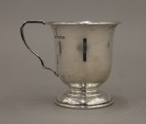 A silver Christening mug. 8 cm high. 1.9 troy ounces.