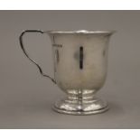 A silver Christening mug. 8 cm high. 1.9 troy ounces.