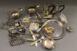 A quantity of silver plate.