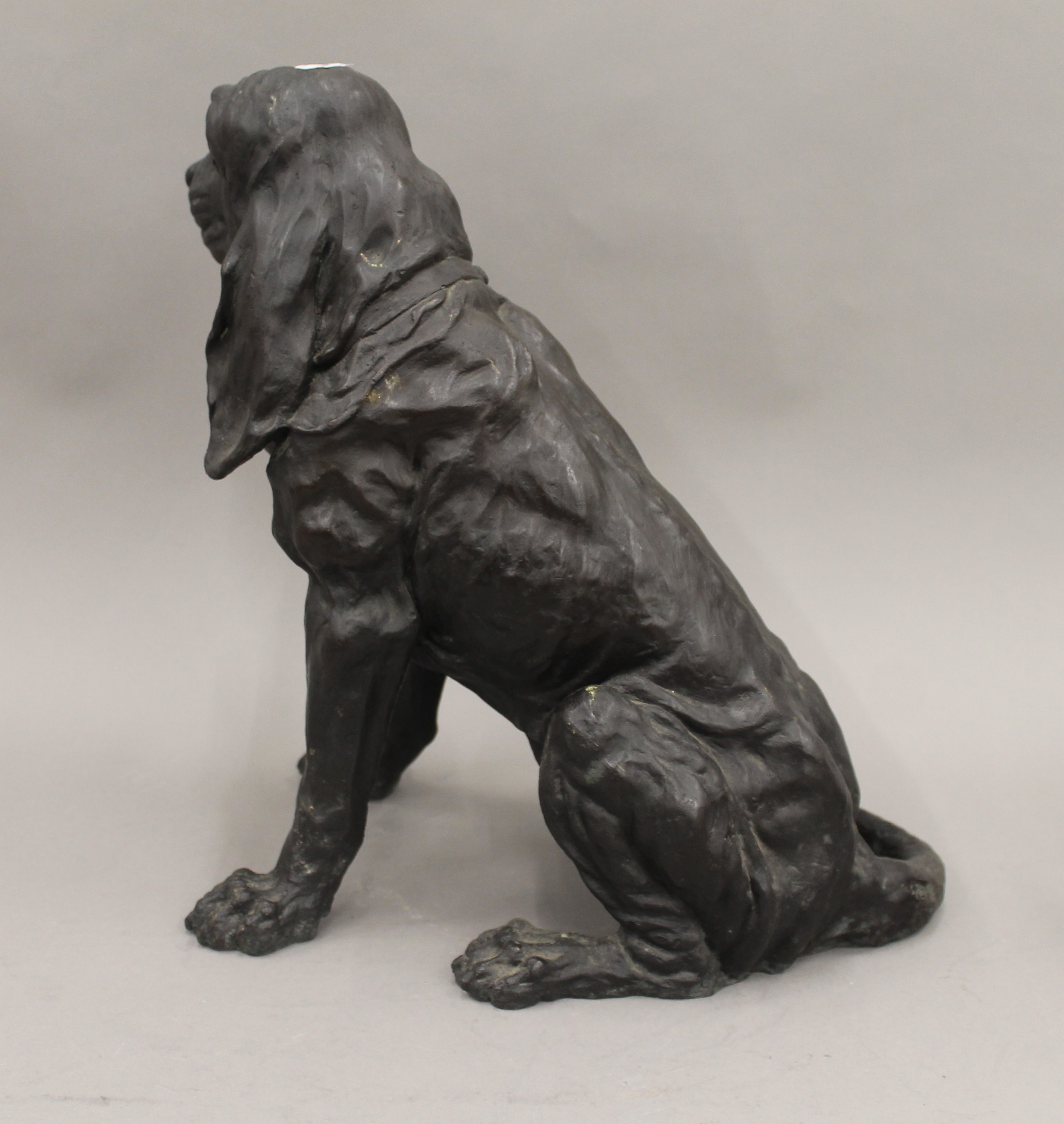 A bronze model of a blood hound. 36 cm high. - Image 3 of 3