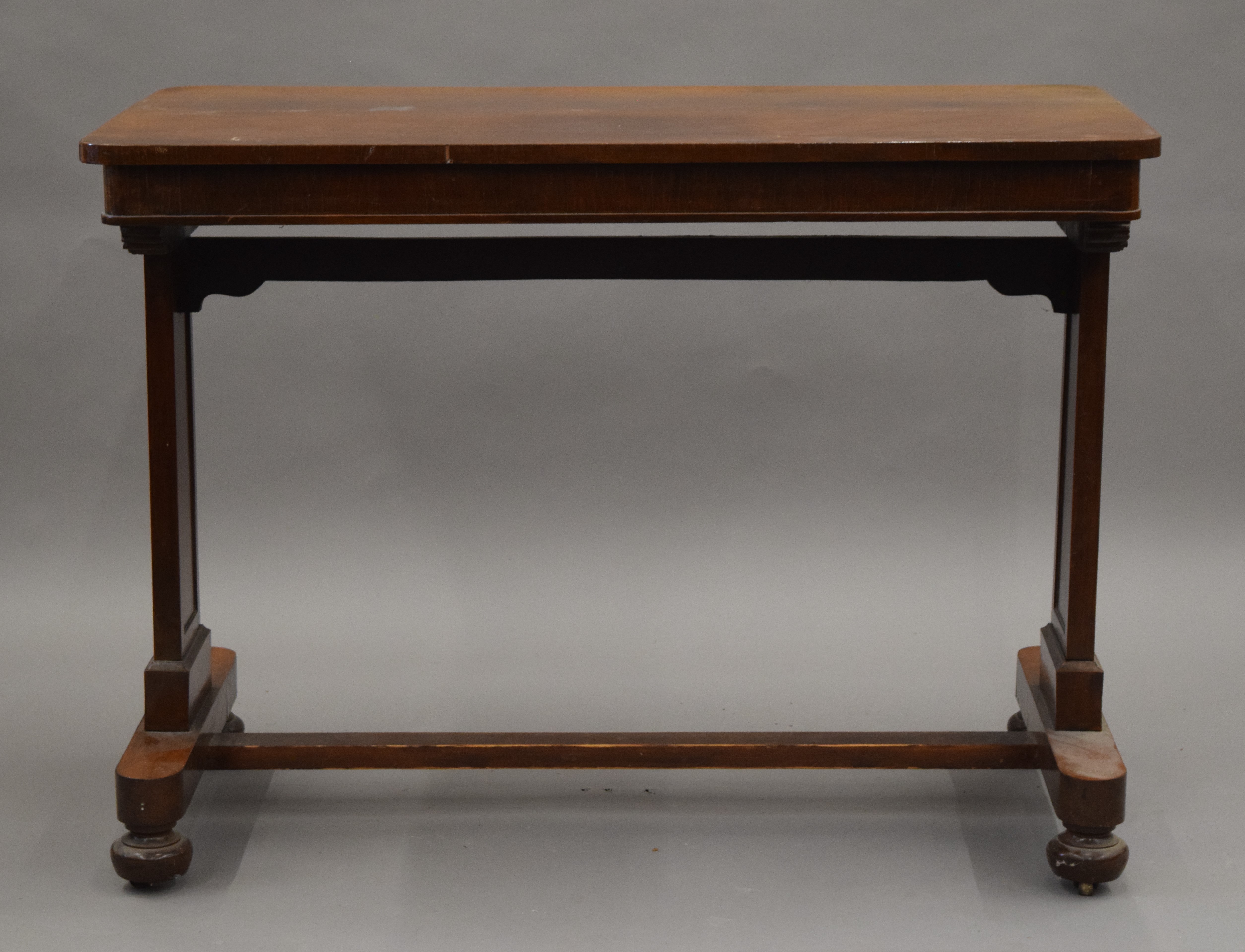 A 19th century rosewood centre table. 99 cm long. - Image 2 of 6