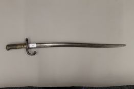 A French bayonet. 68 cm long.