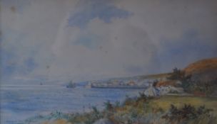 THOMAS SIDNEY, Coverack Bay, Cornwall, watercolour, signed and dated 1907, framed and glazed.