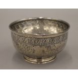 A Liberty and Co beaten silver bowl. 11.5 cm diameter. 7.4 troy ounces.