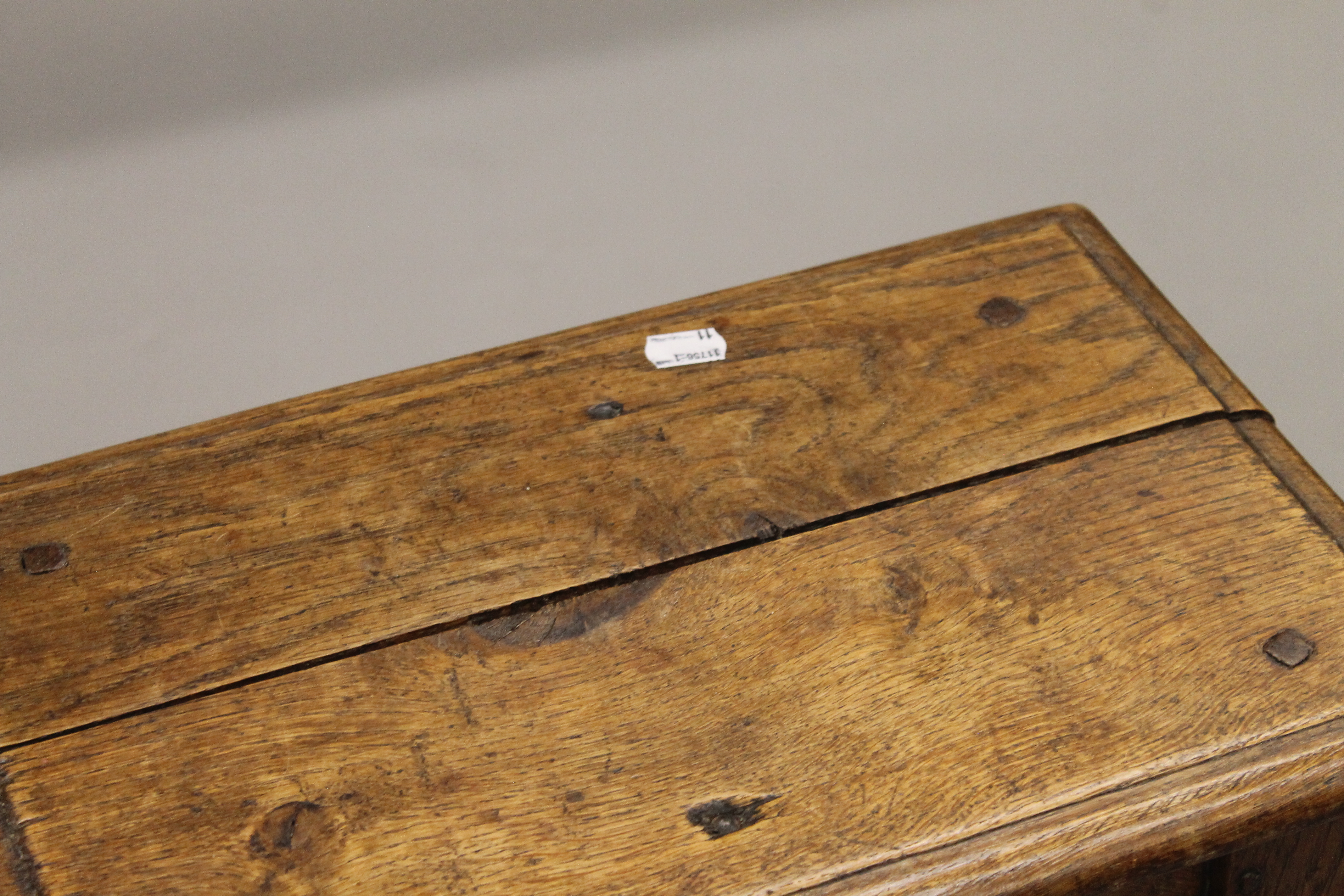 Two oak joint stools. The largest 46 cm long. - Image 4 of 4