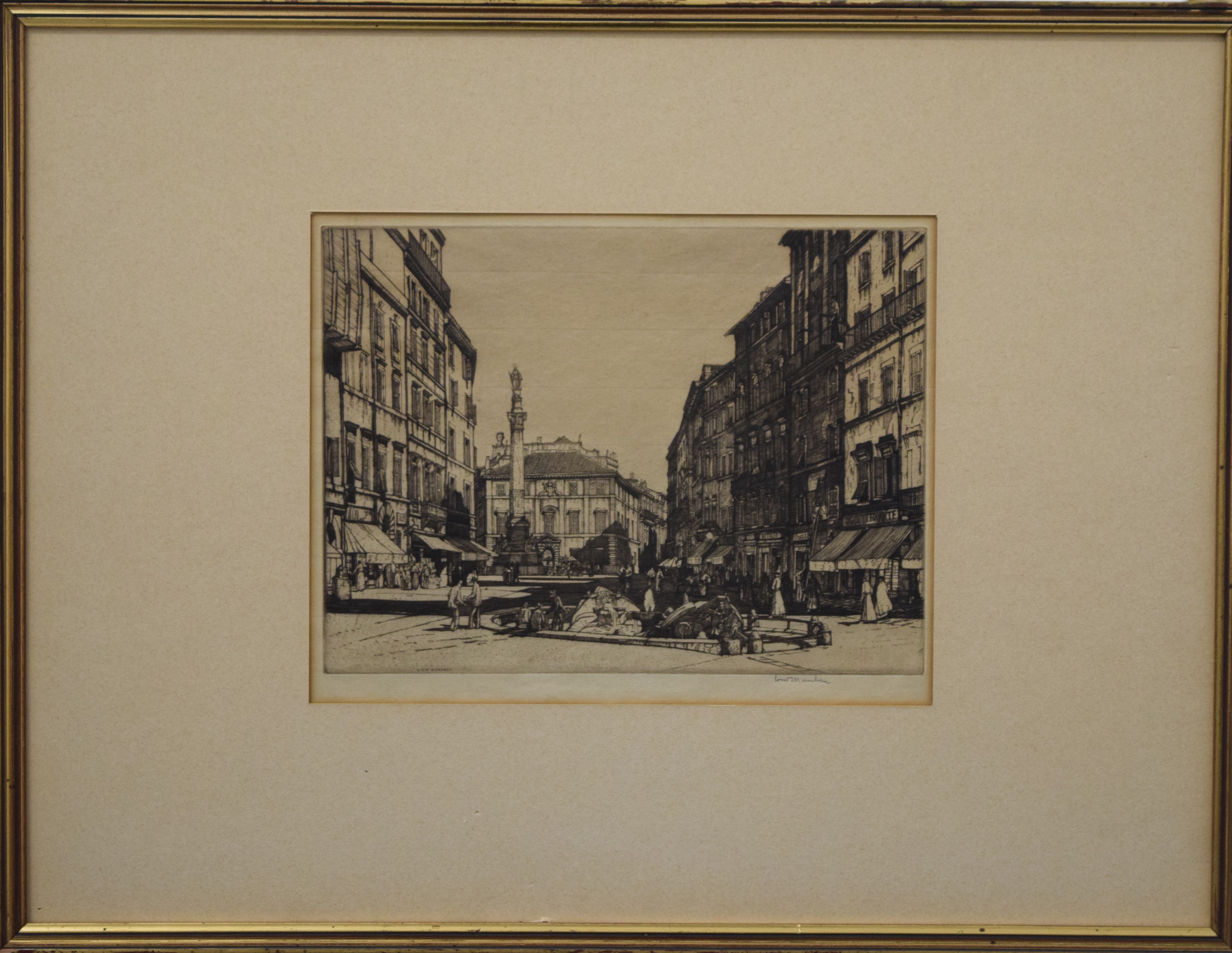 LOUIS CONRAD ROSENBERG (1890-1983) American, six various Continental Town Scenes, etchings, signed, - Image 5 of 13