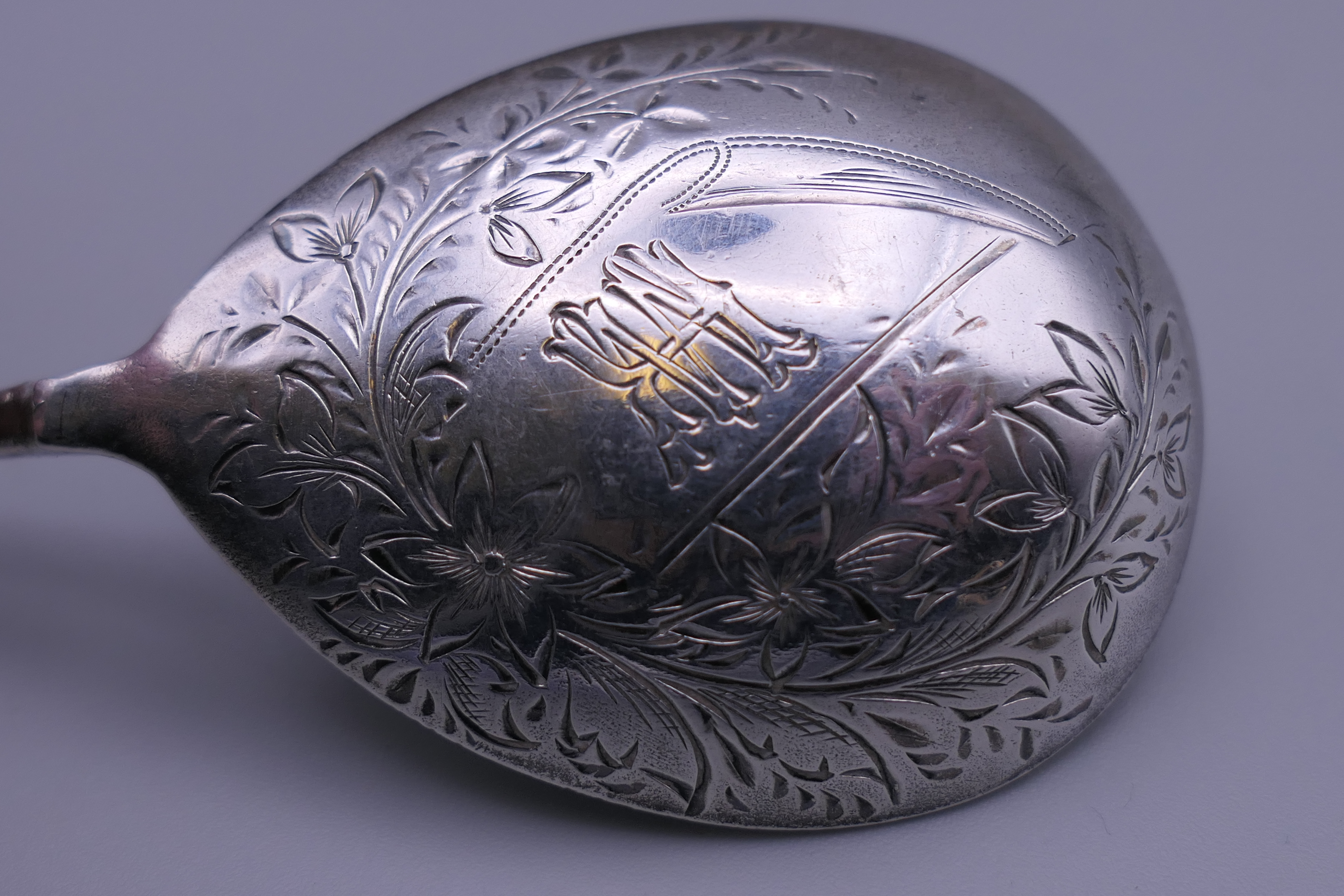 A Russian silver spoon. 16 cm long. - Image 3 of 5